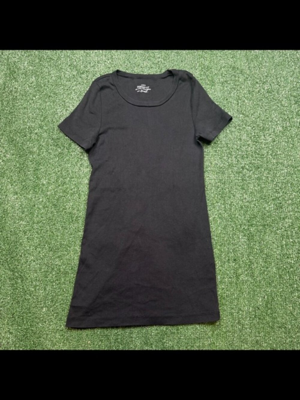 J Crew T Shirt Dress Womens Size S Blac Short Sleeve 100% Cotton Casual Tee